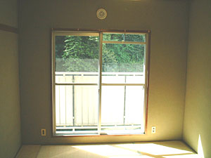 カーテンから障子へ施工前